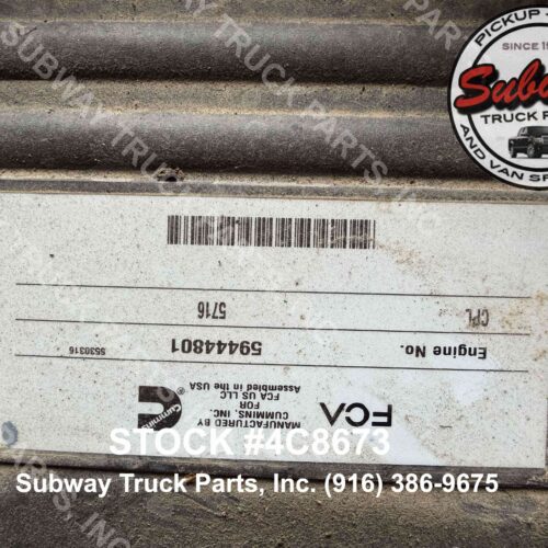 Used 2022 Dodge Ram 3500 6.7L Cummins Engine Assembly