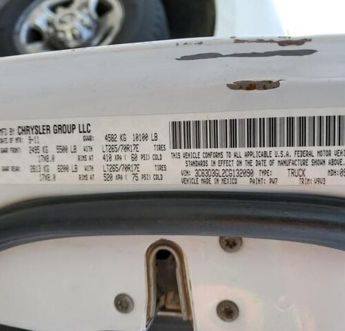 Used 2012 Dodge Ram 3500 Side View Mirror RH