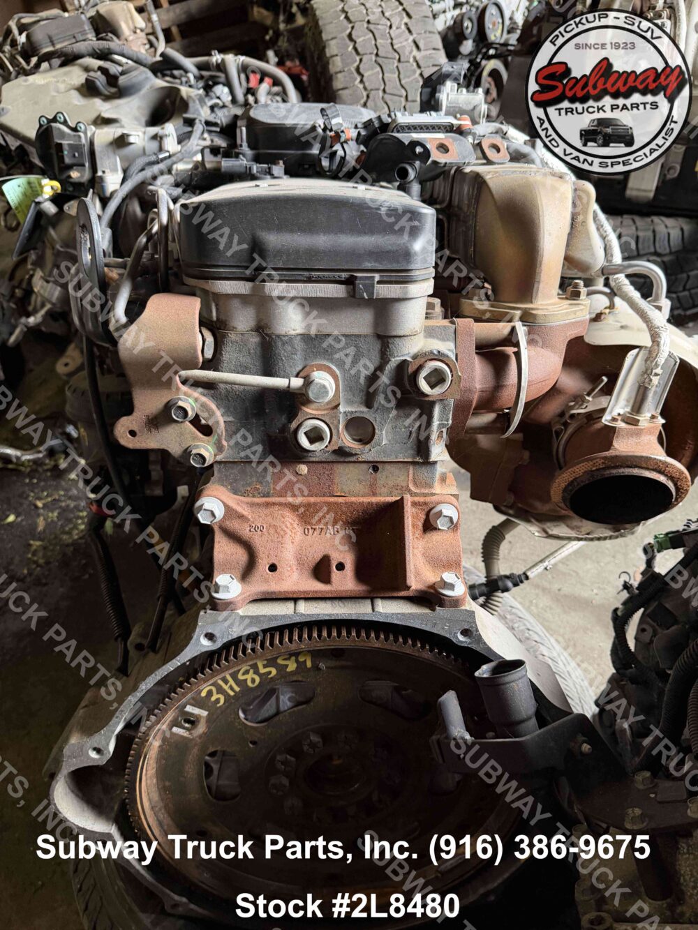 3H8589-5 Used 2020 Dodge Ram 2500 6.7L Cummins Engine Assembly
