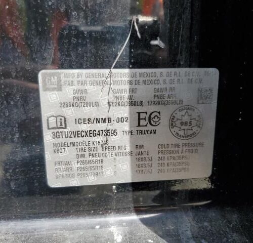 4E8697_9.jpg Used 2014 GMC Sierra 1500 Air Flow Meter 23262343