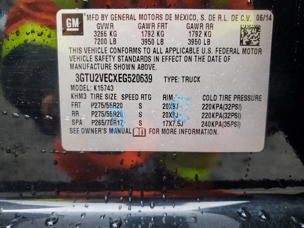5E8800_4.jpg Used 2014 GMC Sierra 1500 Rocker Panel LH