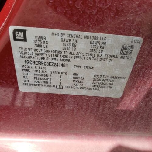 Used 2014 Chevrolet Silverado 1500 Decklid Tailgate
