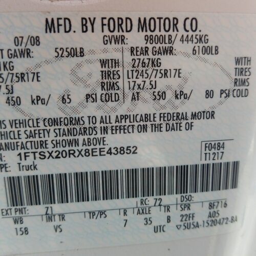 Used 2008 Ford F-250 Super Duty Spindle Knuckle Front LH
