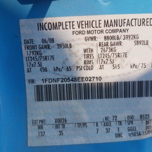 1C8213_10 Used 2008 Ford F-250 Super Duty Spindle Knuckle Front LH