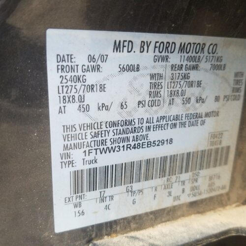 Used 2008 Ford F-350 Super Duty Leaf Spring Rear