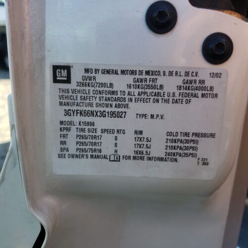 Used 2003 Cadillac Escalade ESV Door Assembly Front LH