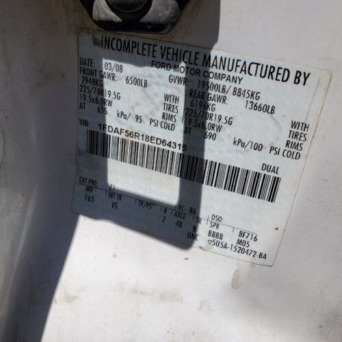 1F8255_6 Used 2008 Ford F-550 Super Duty Fender RH