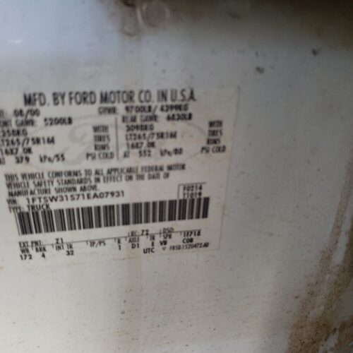 1H8279_10 Used 2001 Ford F-350 Super Duty Engine / Motor Control Module 1C3Z12A650KC
