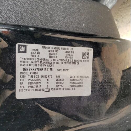 Used 2014 Chevrolet Suburban 1500 Front Lamp LH