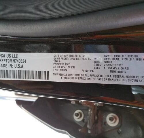 Used 2021 Dodge Ram 1500 Instrument Face Plate