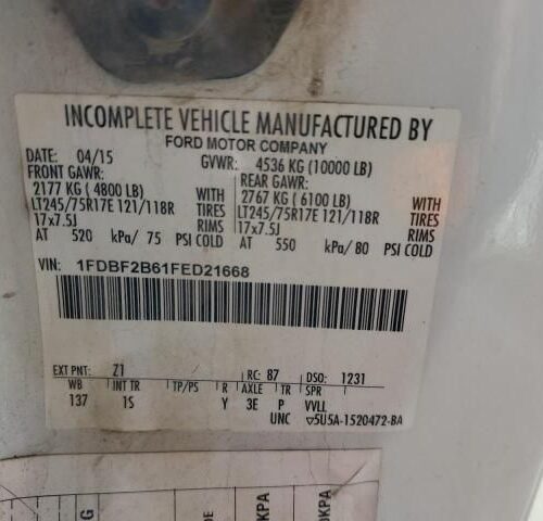3B8513_11 Used 2015 Ford F-250 Super Duty AC Compressor
