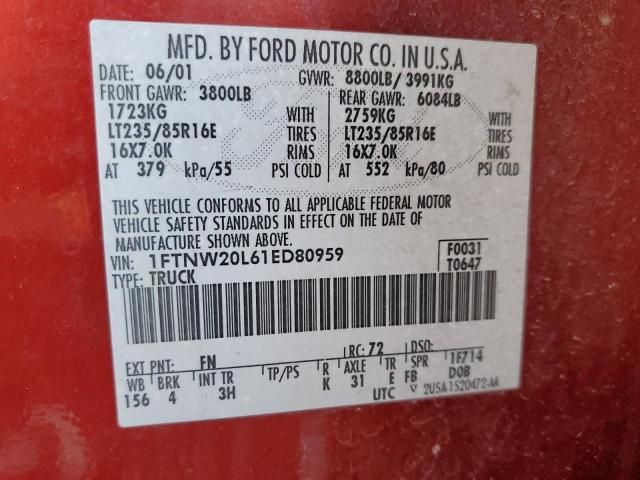 3B8520_10 Used 2001 Ford F-250 Super Duty Trim Panel Rear Door LH