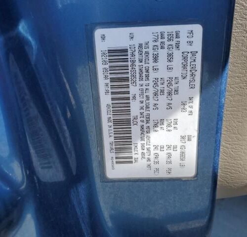 3D8547_3 Used 2004 Dodge Ram 1500 Upper Control Arm Front LH