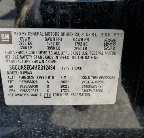 Used 2017 Chevrolet Silverado 1500 Chassis Control Module 24279973