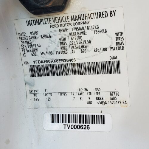 3G8574_1 Used 2008 Ford F-350 Super Duty Door Assembly Front RH
