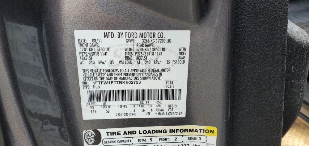 Used 2011 Ford F-150 Wheel