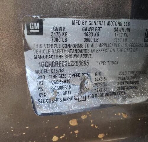 3H8585_13 Used 2014 Chevrolet Silverado 1500 Interior Rear View Mirror