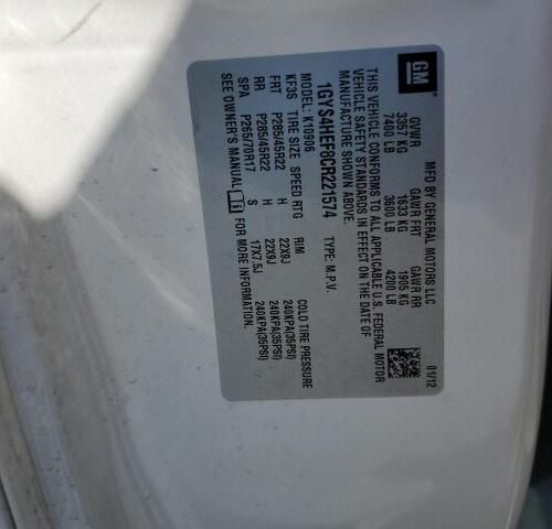 3J8612_5 Used 2012 Cadillac Escalade ESV AC Compressor