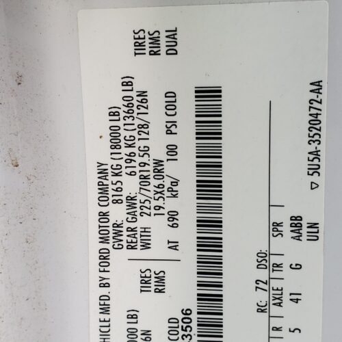 3J8613_1 Used 2020 Ford F-350 Super Duty Transmission Assembly