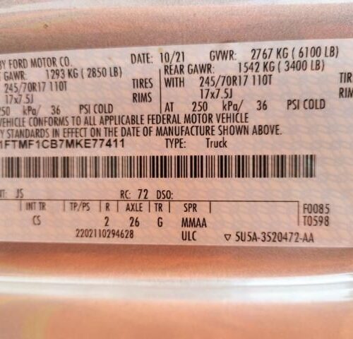 Used 2021 Ford F-150 Engine Assembly 3.3L