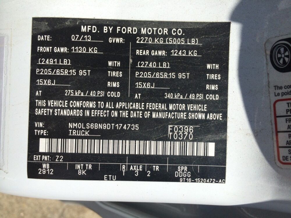 Used 2013 Ford Transit Connect Air Bag RH 9T1Z58044A74CA