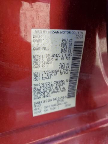 4H8723_7 Used 2016 Nissan Titan XD Carpet Front