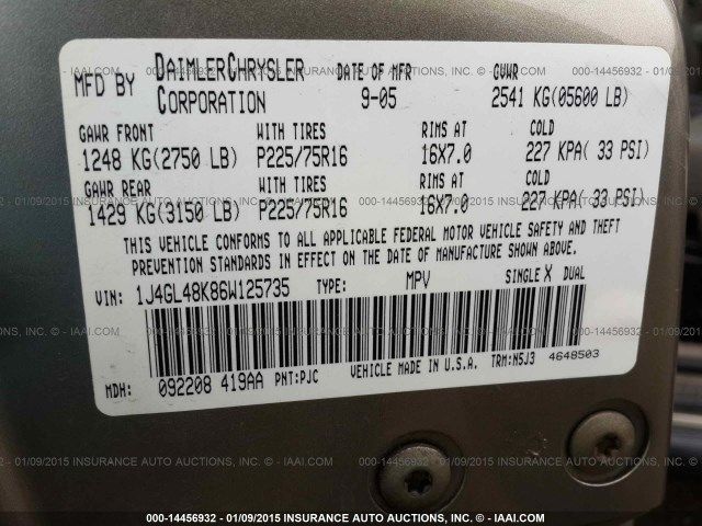 5B7049_10 Used 2006 Jeep Liberty Transfer Case Assembly