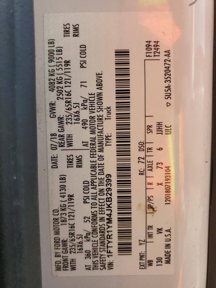 5C8788_5 Used 2018 Ford Transit 250 AC Evaporator