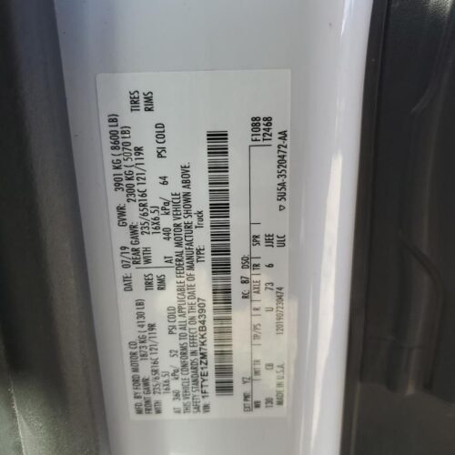5F8805_4 Used 2019 Ford Transit 150 Chassis Control Module