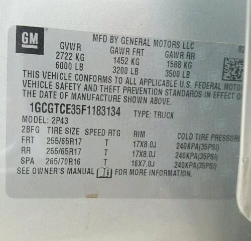 Used 2015 Chevrolet Colorado Chassis Control Module 23199154