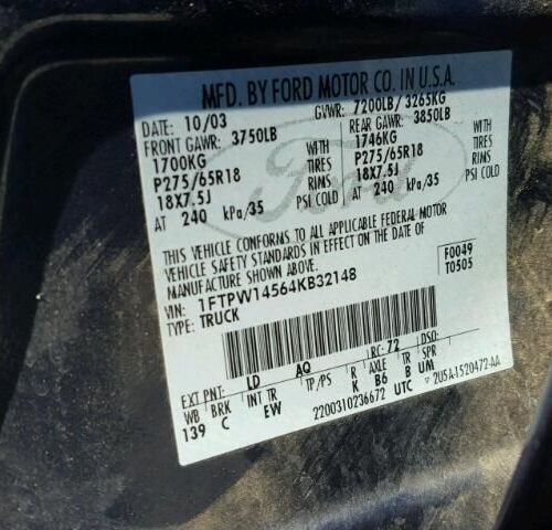 Used 2004 Ford F-150 Take-Off Bed
