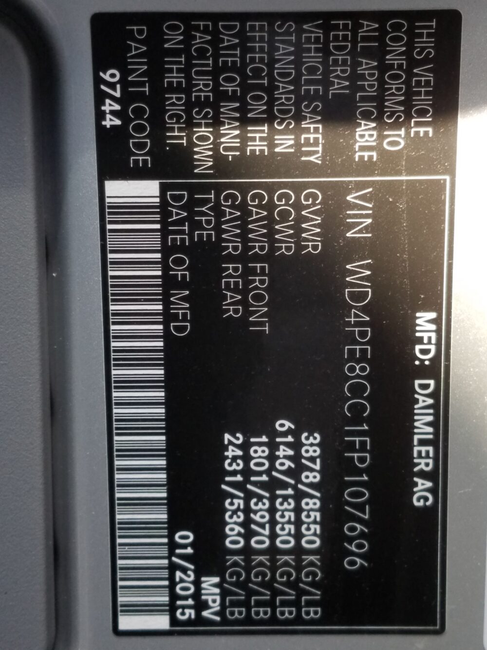 Used 2015 Mercedes Sprinter 2500 Fuel Pump
