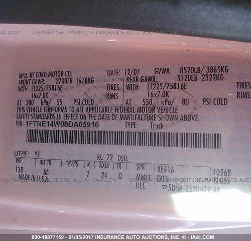 7C7480_10 Used 2008 Ford E-150 Van Spindle Knuckle Front LH