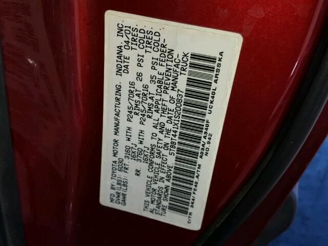 Used 2001 Toyota Tundra Air Bag LH 451300C021B0