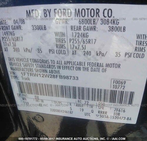 Used 2008 Ford F-150 Door Handle Interior