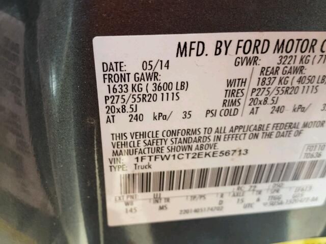 Used 2014 Ford F-150 Air Bag RH AL3Z15044A74AA