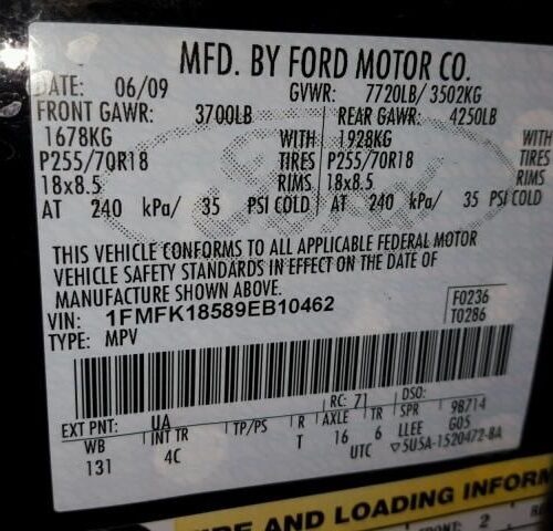 8A7674_2 Used 2009 Ford Expedition Spindle Knuckle Front LH