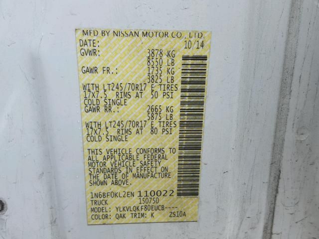 Used 2014 Nissan NV1500 Van Door Handle Exterior RH