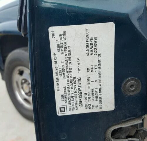 Used 2000 Chevrolet Tahoe Keys / Latches / Locks LH