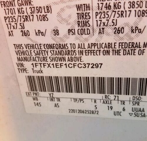 Used 2012 Ford F-150 Air Bag AL3Z15044A74AA