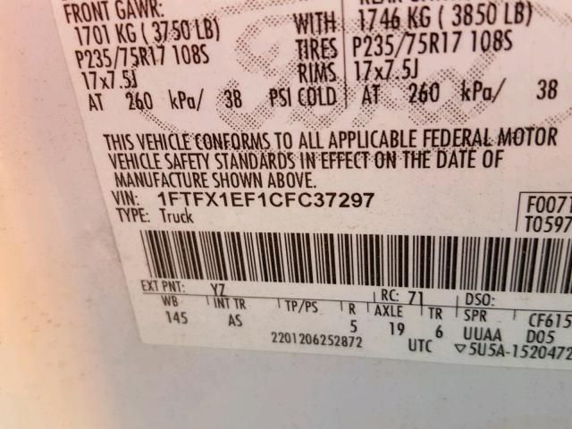 Used 2012 Ford F-150 Air Bag AL3Z15044A74AA