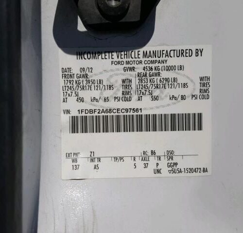 Used 2012 Ford F-250 Super Duty Axle Assembly Rear