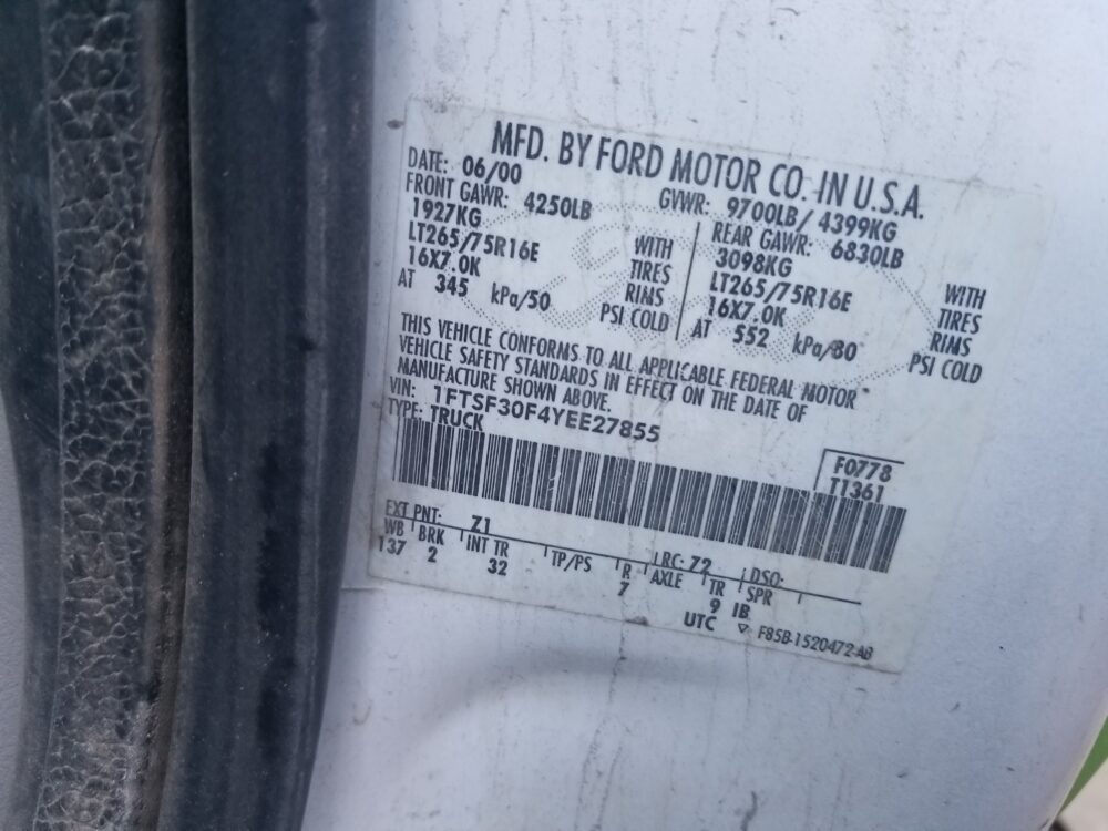 Used 2000 Ford F-350 Super Duty Drive Shaft Rear