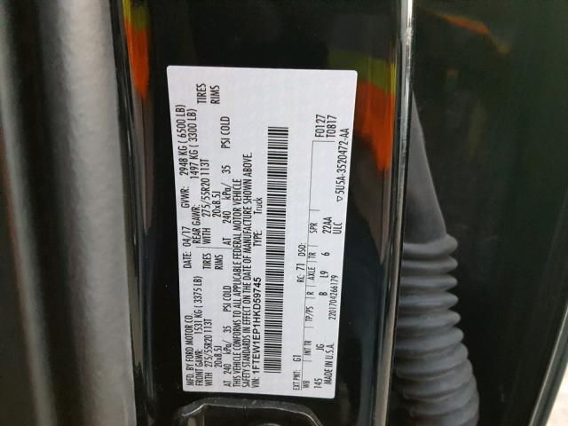 9A7884_2 Used 2017 Ford F-150 Door Window Regulator Front LH
