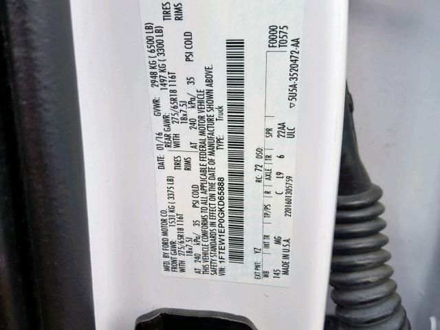 Used 2016 Ford F-150 Front Door Switch LH FL3Z14529DA