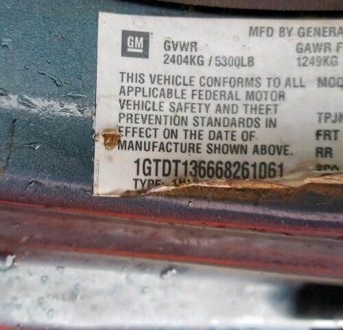 9C7913_3 Used 2006 GMC Canyon Air Bag LH 15813155