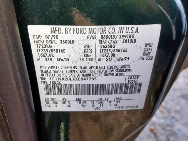 Used 1999 Ford F-250 Super Duty Keys / Latches / Locks LH