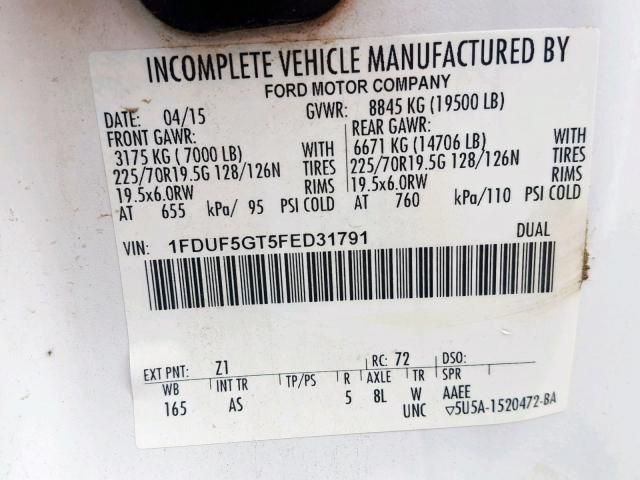 9E7953_9 Used 2015 Ford F-350 Super Duty Front Door Switch LH CC3Z14529AA