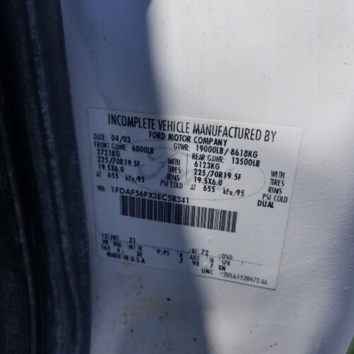 9G7972_1 Used 2003 Ford F-550 Super Duty Spindle Knuckle Front RH