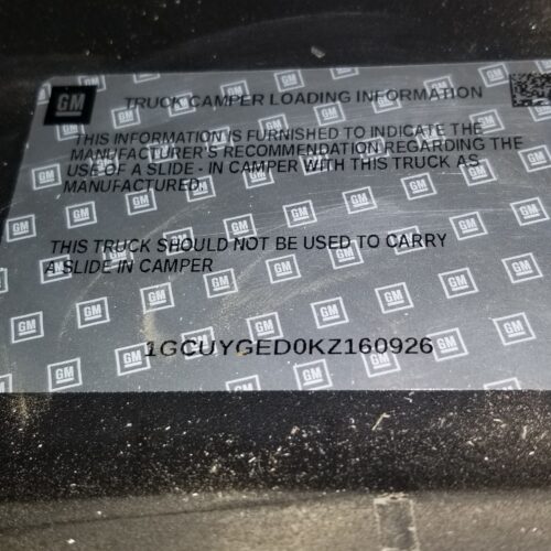 9L8052_4 Used 2019 Chevrolet Silverado 1500 Seat Belt Rear LH